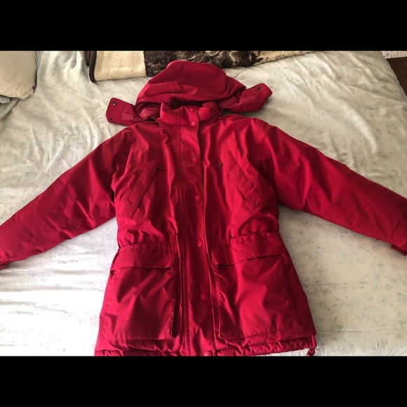 Red Eddie Bauer goosedown jacket - Picture 2 of 8
